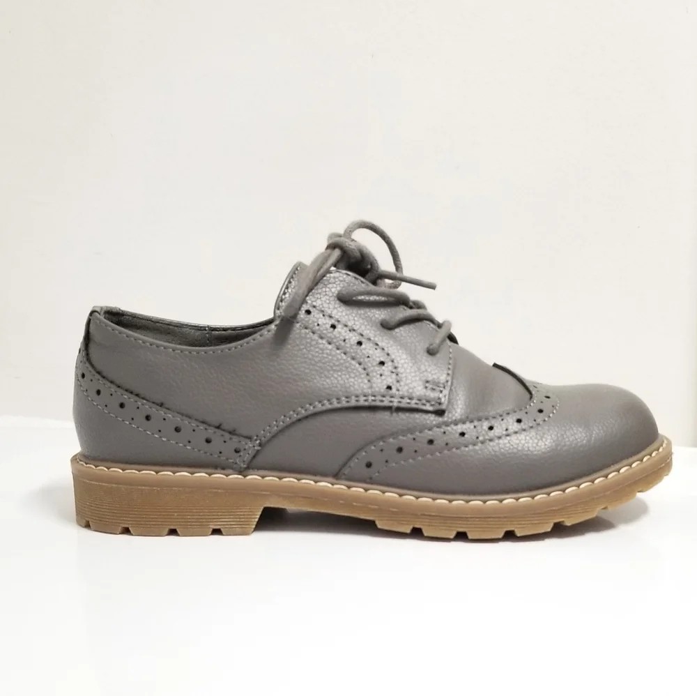 NORDSTROM Boy's Sawyer Lace Up Gray Dress Shoe 3M